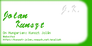 jolan kunszt business card